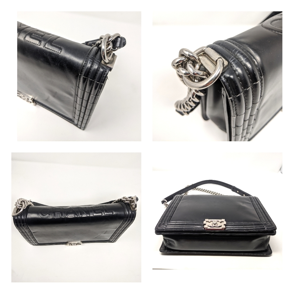 πHPπCHANEL Boy Black Flap Reverso Calfskin Bag - Picture 8 of 16